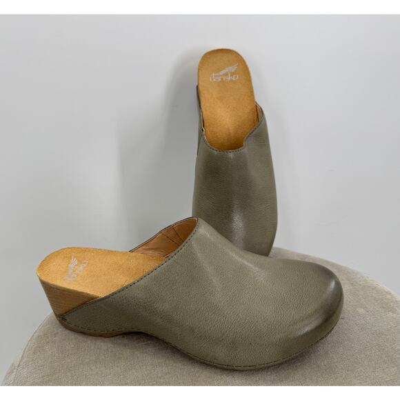 Dansko Clog Tallulah Milled Burnished Ivy Olive Green Mule NWB 41 10 10.5 - Picture 2 of 6